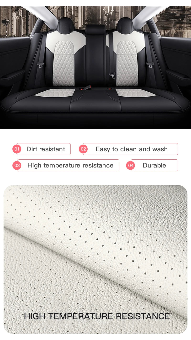 Custom Fit Leather Car Seat Covers for Tesla Model X – 6 Seater