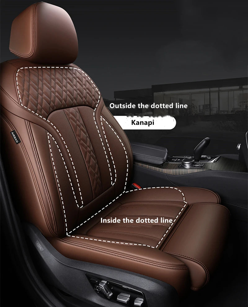 Custom Fit Leather Car Seat Covers for BMW X7 (7 Seats, 3 Rows)