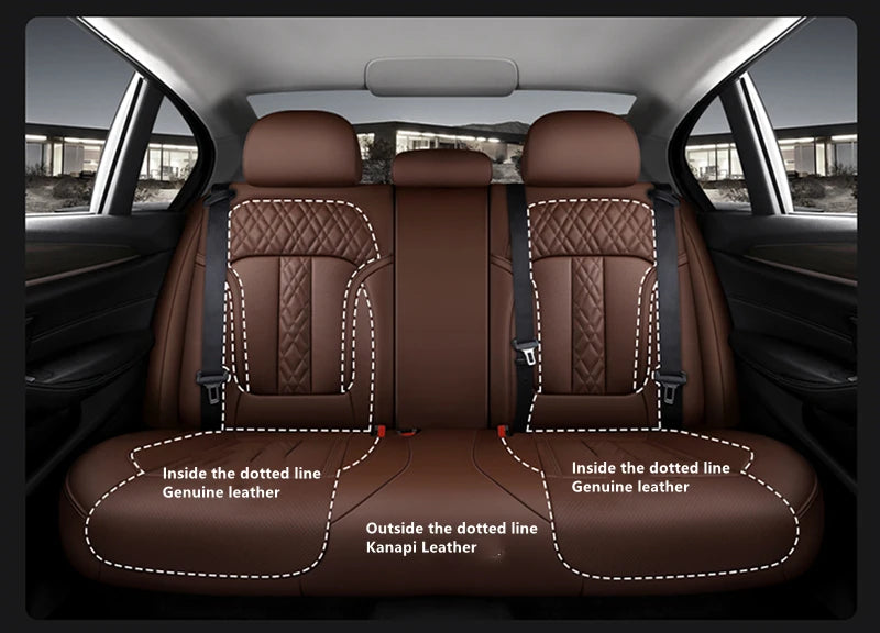 Custom Fit Leather Car Seat Covers for BMW X7 (7 Seats, 3 Rows)