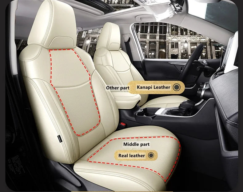 Custom Fit Leather Car Seat Covers for Toyota RAV4