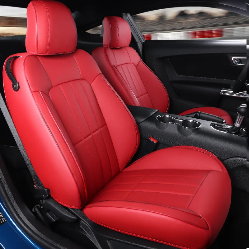Custom Fit Leather Car Seat Covers for 2015–2024 Ford Mustang GT Coupe