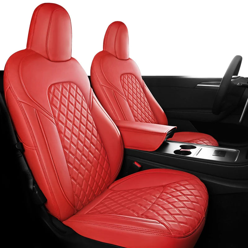 Custom Fit Leather Car Seat Covers for Tesla Model Y