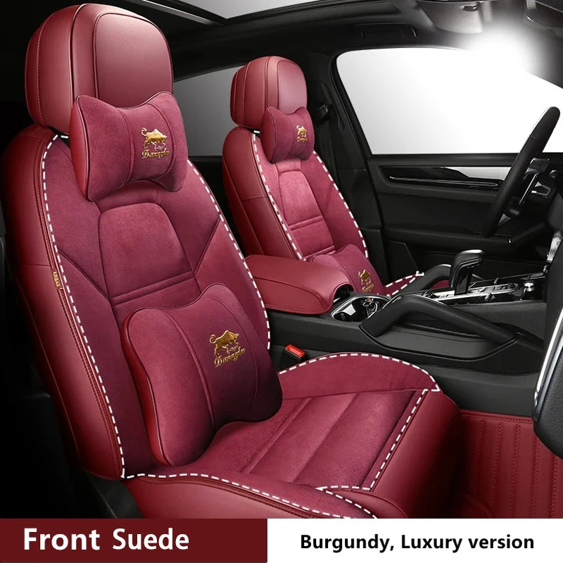 Custom Fit Suede Leather Car Seat Covers for Audi Q7 (7‑Seater)