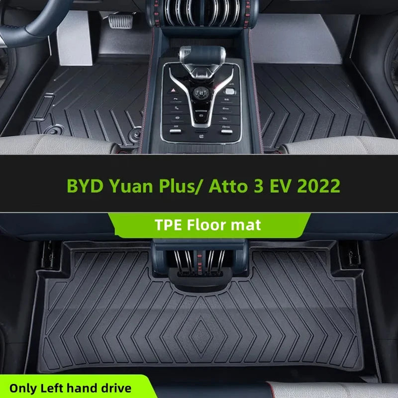 Custom Fit TPE Floor Mats for BYD 5-Seater Models (Left-Hand Drive)