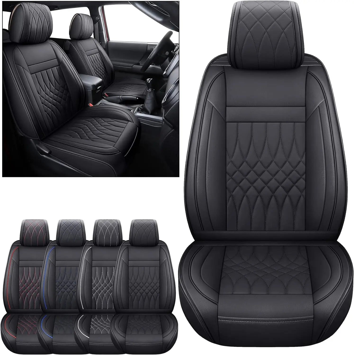 Custom Fit Leather Car Seat Covers for Toyota Tacoma (2005–2023)