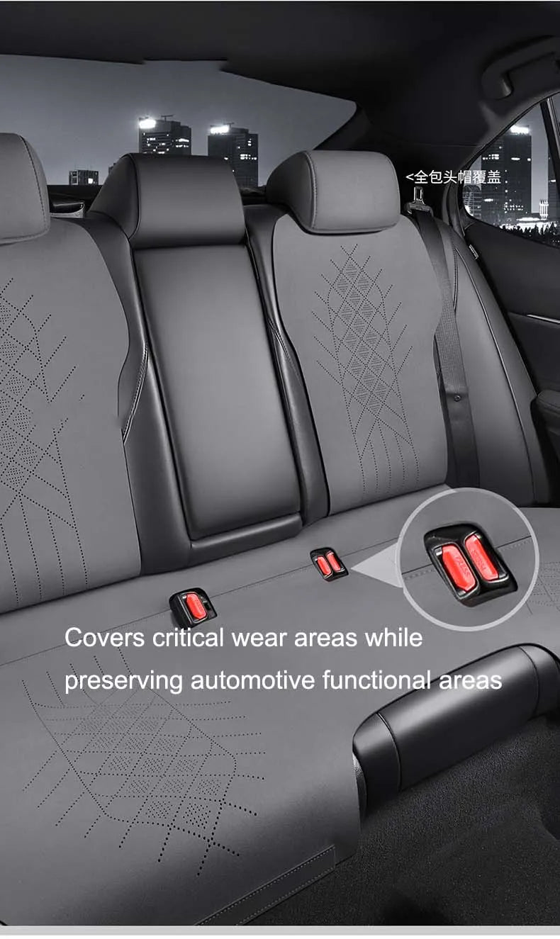 Custom Fit Half-Cover Alcantara Suede Car Seat Cushion Pads for Toyota Highlander