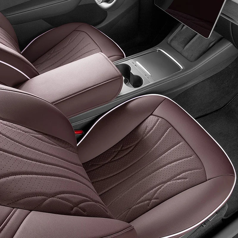 Custom Ventilated Cooling Seat Cushion with 10 Fans for Tesla Model Y - Full Surround