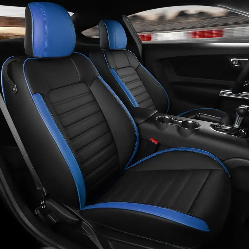 Custom Fit Leather Car Seat Covers for 2015–2024 Ford Mustang GT Coupe