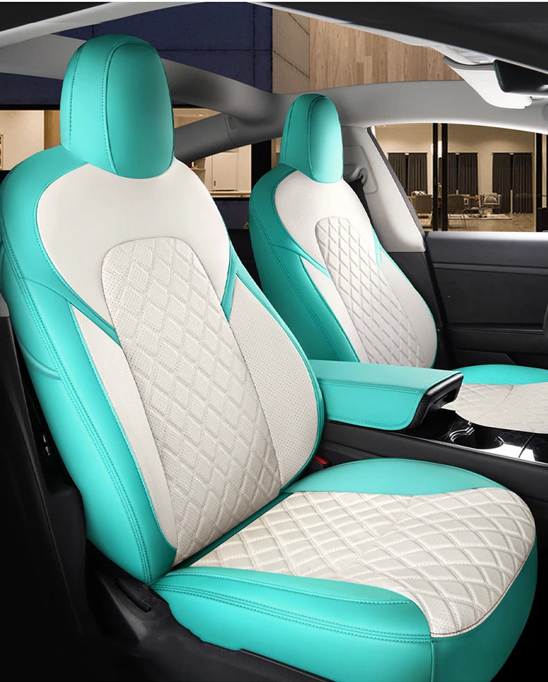 Custom Fit Leather Car Seat Covers for Tesla Model 3