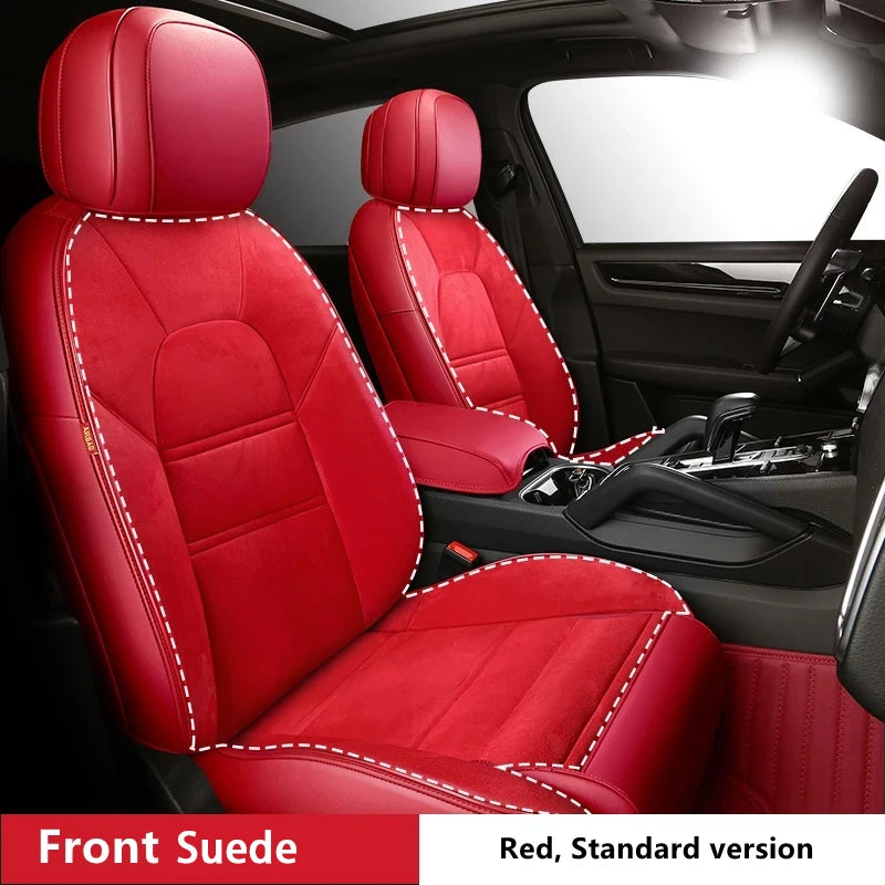 Custom Fit Suede Leather Car Seat Covers for Audi Q7 (7‑Seater)