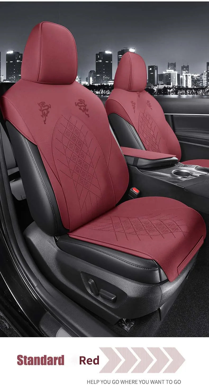Custom Fit Half-Cover Alcantara Suede Car Seat Cushion Pads for Toyota Highlander