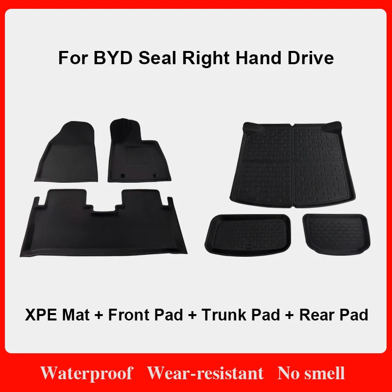 Custom XPE Floor Mats for BYD Seal (2023–2024, Right-Hand Drive)