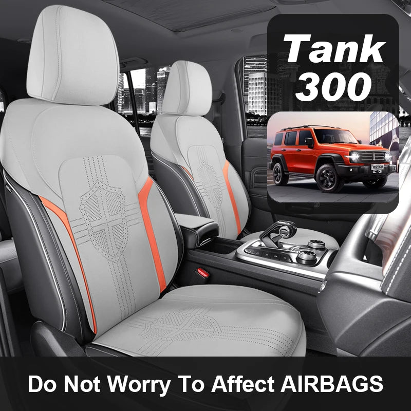Custom Fit Half‑Cover Suede Car Seat Cushion Pads for Tank 300