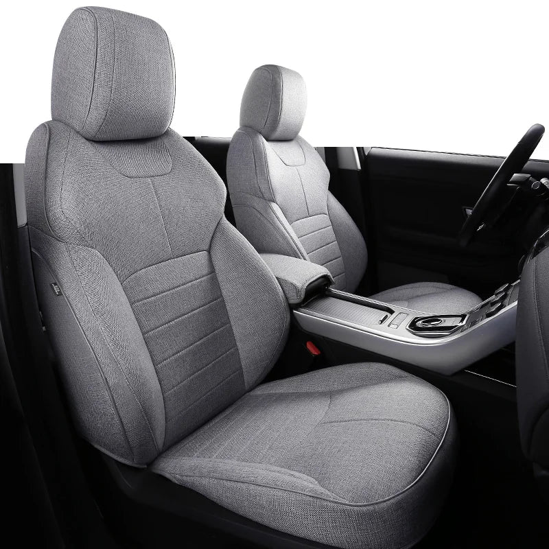 Custom Fit Flax Linen Car Seat Covers for Range Rover 2000