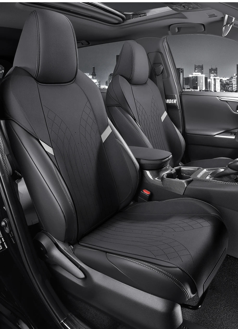 Custom Fit Half-Cover Suede Car Seat Cushion Pads for Toyota RAV4