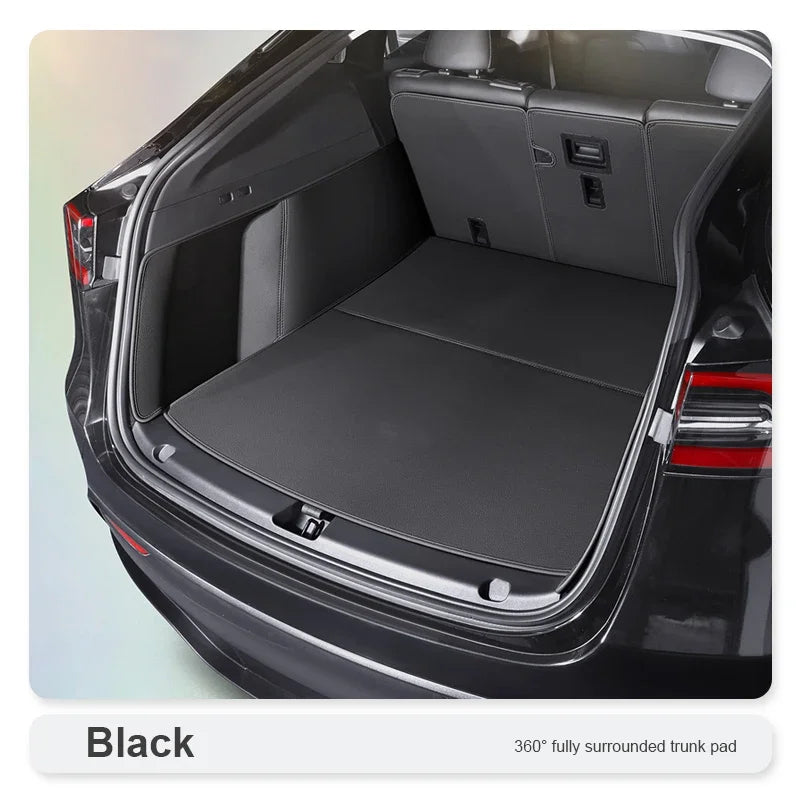 Tesla Model Y Custom Trunk Mat Leather Cargo Liner Carpet