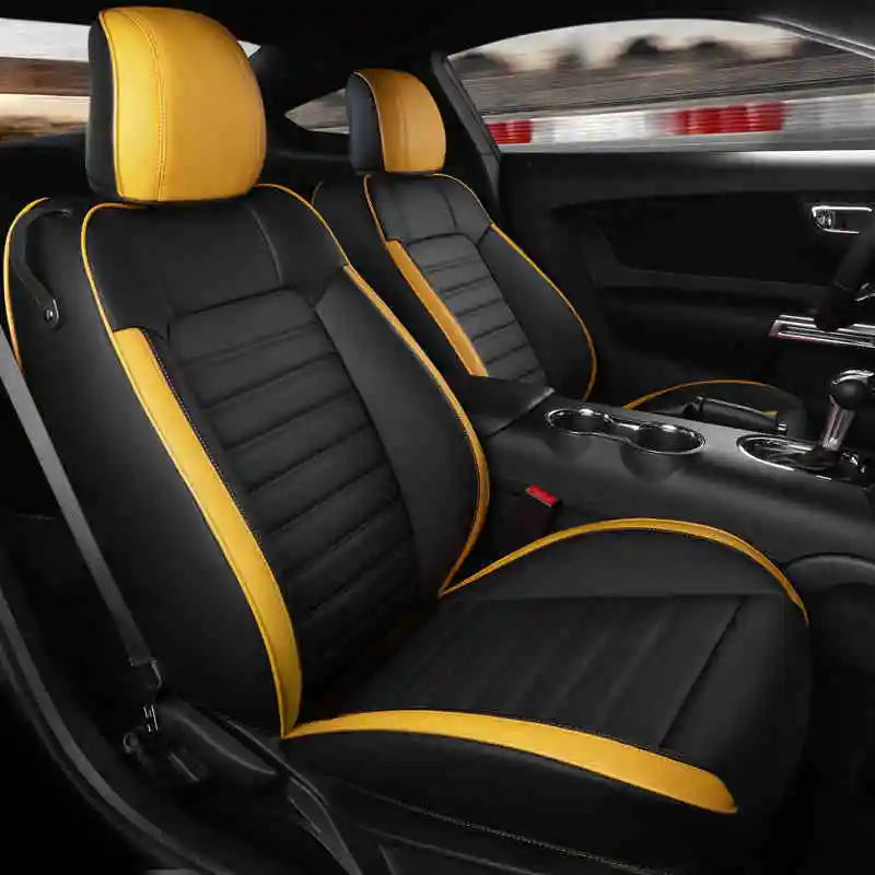 Custom Fit Leather Car Seat Covers for 2015–2024 Ford Mustang GT Coupe