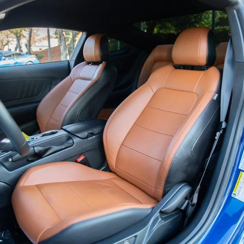 Custom Fit Leather Car Seat Covers for 2015–2024 Ford Mustang GT Coupe