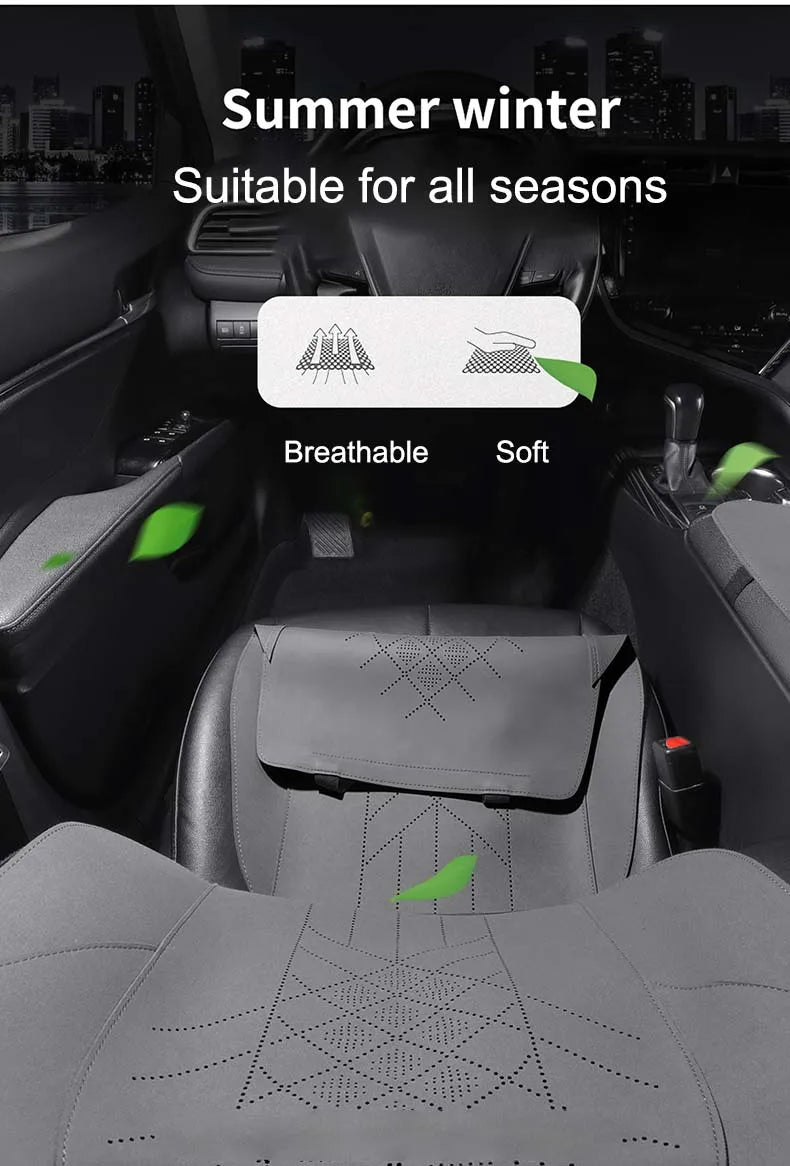 Custom Fit Half-Cover Alcantara Suede Car Seat Cushion Pads for Toyota Highlander