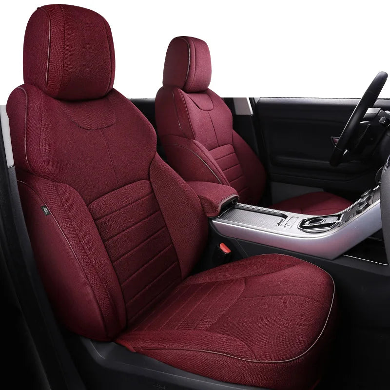 Custom Fit Flax Linen Car Seat Covers for Range Rover 2000