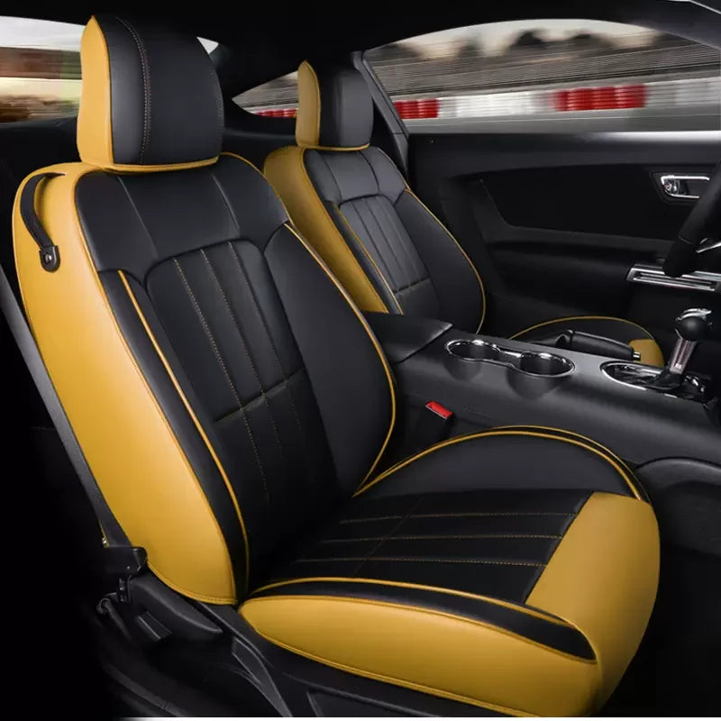 Custom Fit Leather Car Seat Covers for 2015–2024 Ford Mustang GT Coupe