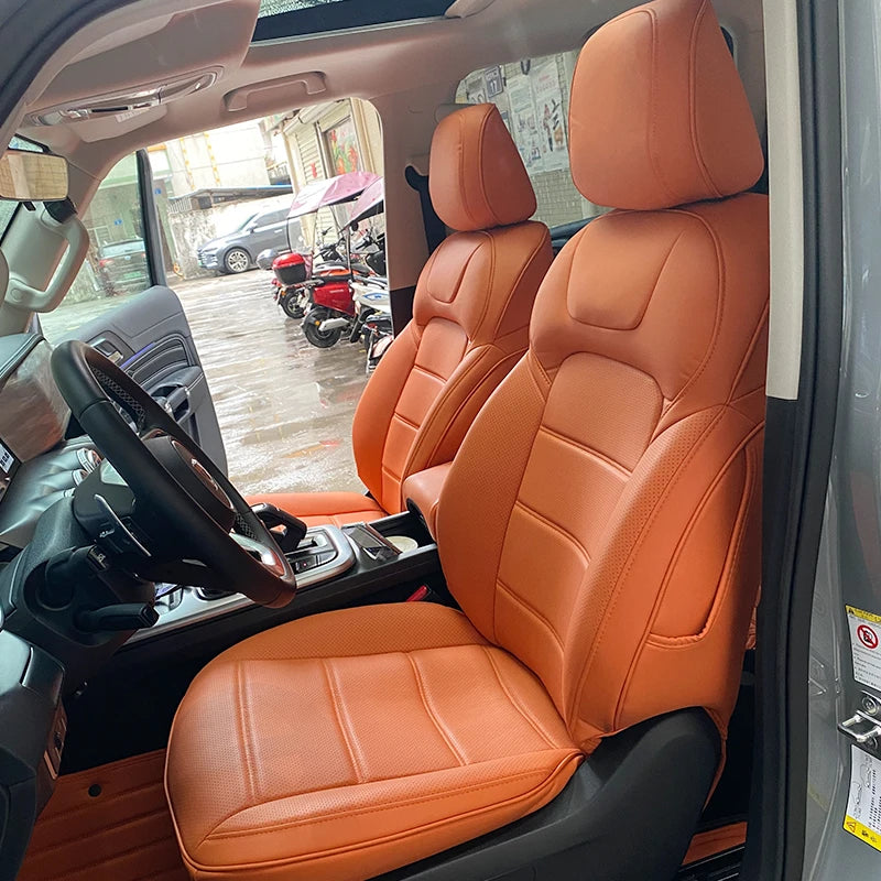 Custom Fit Leather Car Seat Covers for Tank 500 – 7-Seater