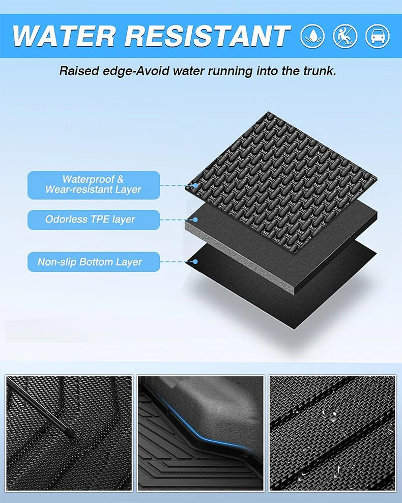 Custom Fit Truck Bed Floor Mat TPE Floor Liner for Chevrolet Silverado 2500 (2019–2023)