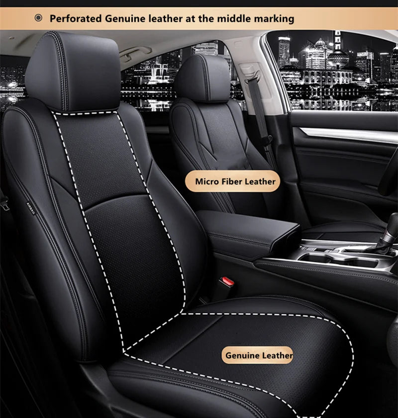 Custom Fit Leather Car Seat Covers for Honda Accord