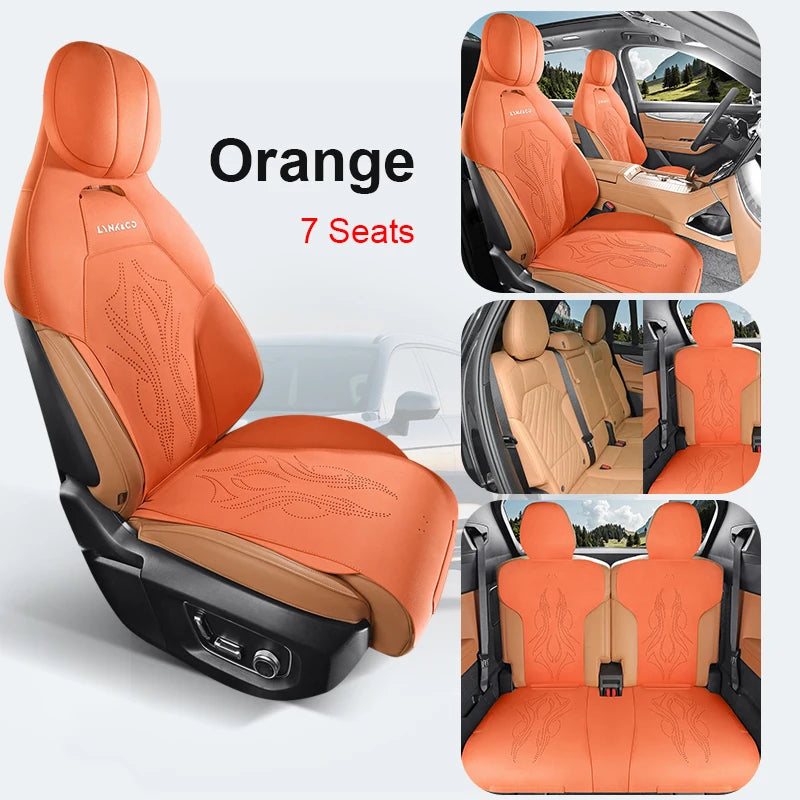 Custom Fit Half-Cover Suede Car Seat Cushion Pads for Lynk & Co 09