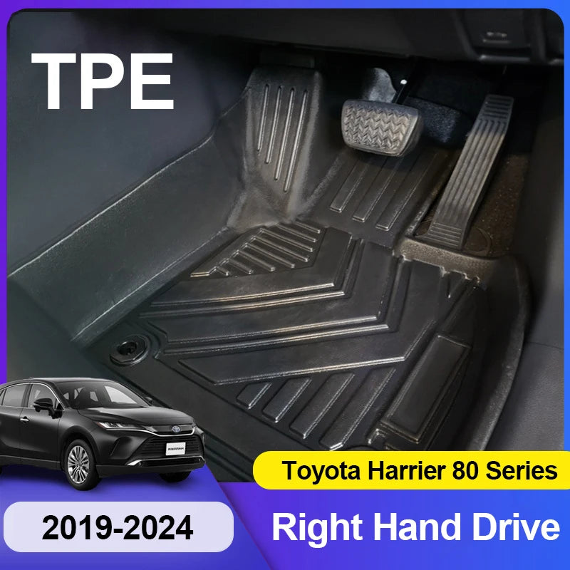 Custom Fit TPE Floor Mats for Toyota Harrier 80 Series (2019–2024)
