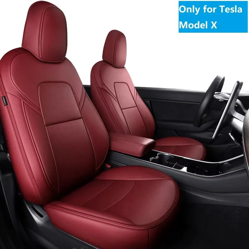Custom Fit Leather Car Seat Covers for Tesla Model X – 7-Seater