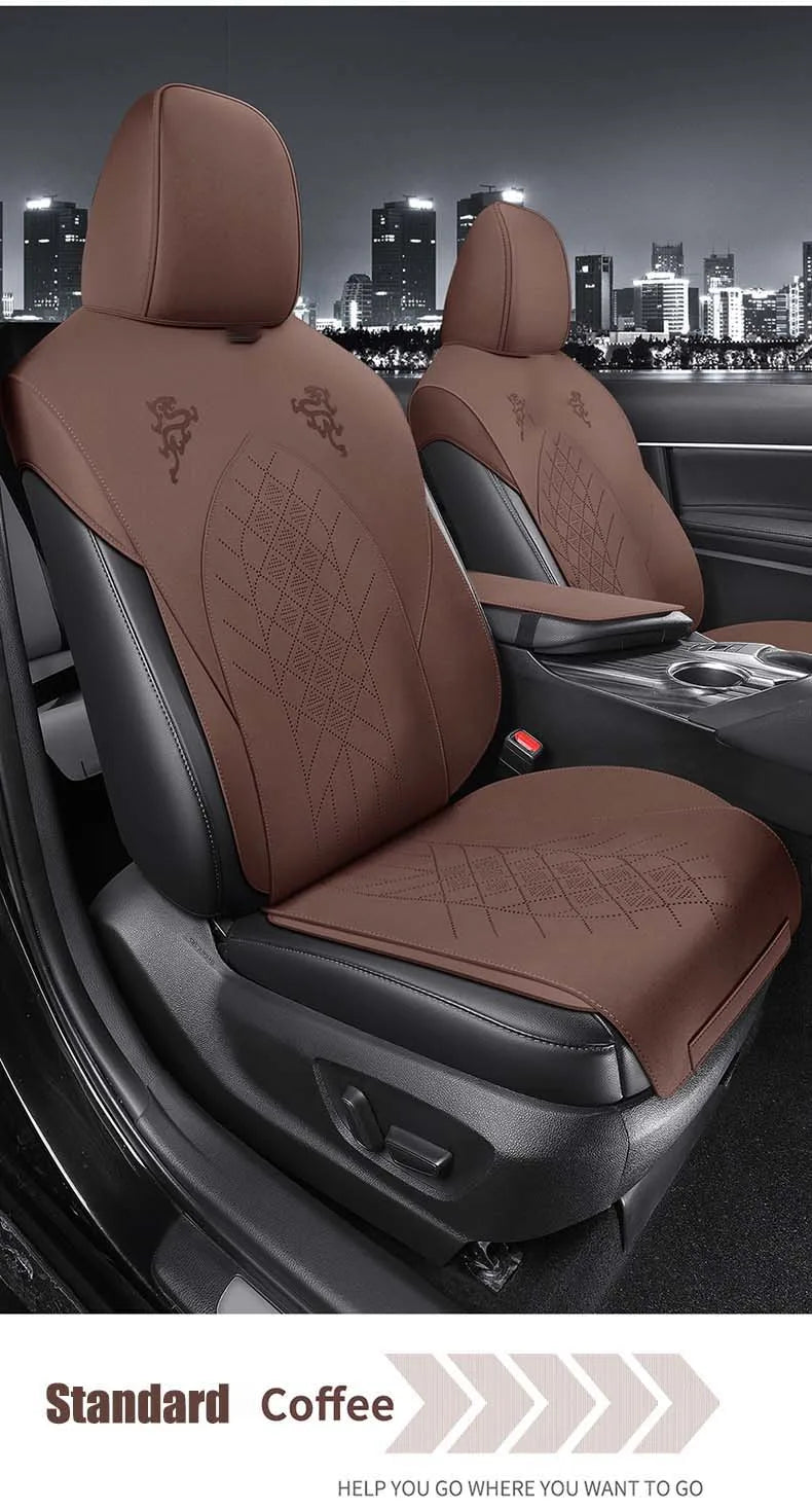 Custom Fit Half-Cover Alcantara Suede Car Seat Cushion Pads for Toyota Highlander