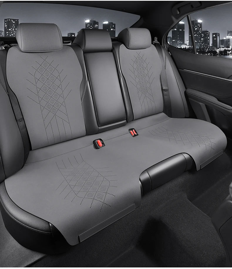Custom Fit Half-Cover Alcantara Suede Car Seat Cushion Pads for Toyota Highlander