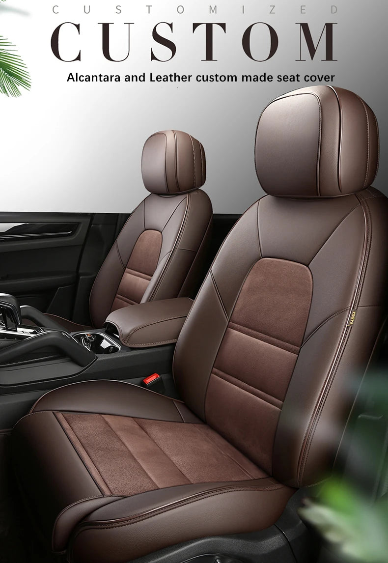 Custom Fit Suede Leather Car Seat Covers for Audi Q7 (7‑Seater)