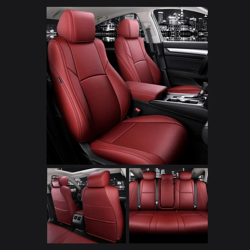 Custom Fit Leather Car Seat Covers for Honda Accord