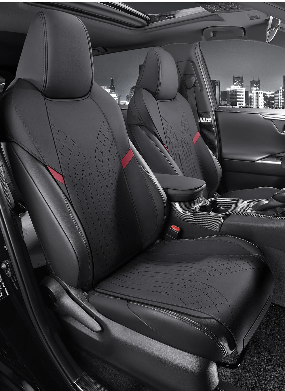 Custom Fit Half-Cover Suede Car Seat Cushion Pads for Toyota RAV4