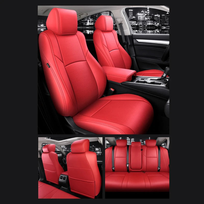 Custom Fit Leather Car Seat Covers for Honda Accord
