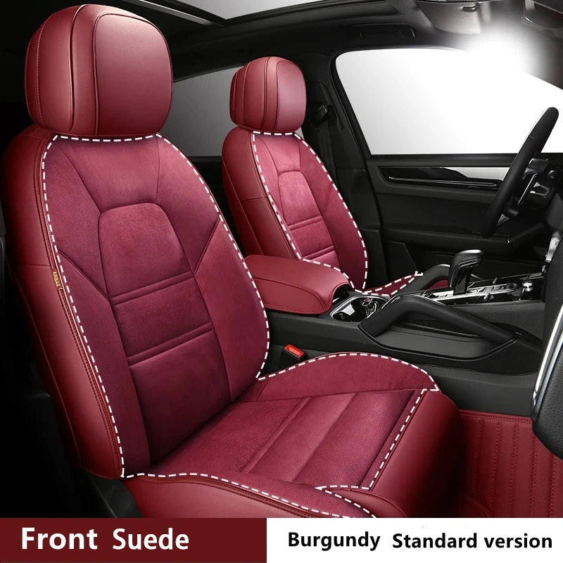 Custom Fit Suede Leather Car Seat Covers for Audi Q7 (7‑Seater)