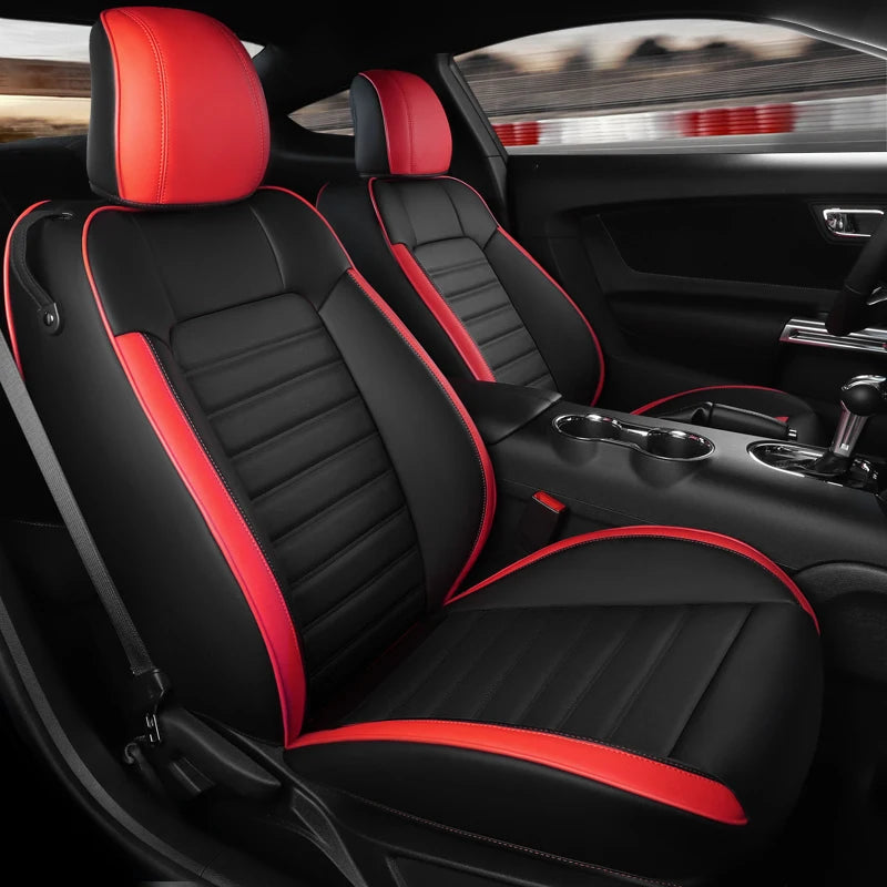 Custom Fit Leather Car Seat Covers for 2015–2024 Ford Mustang GT Coupe