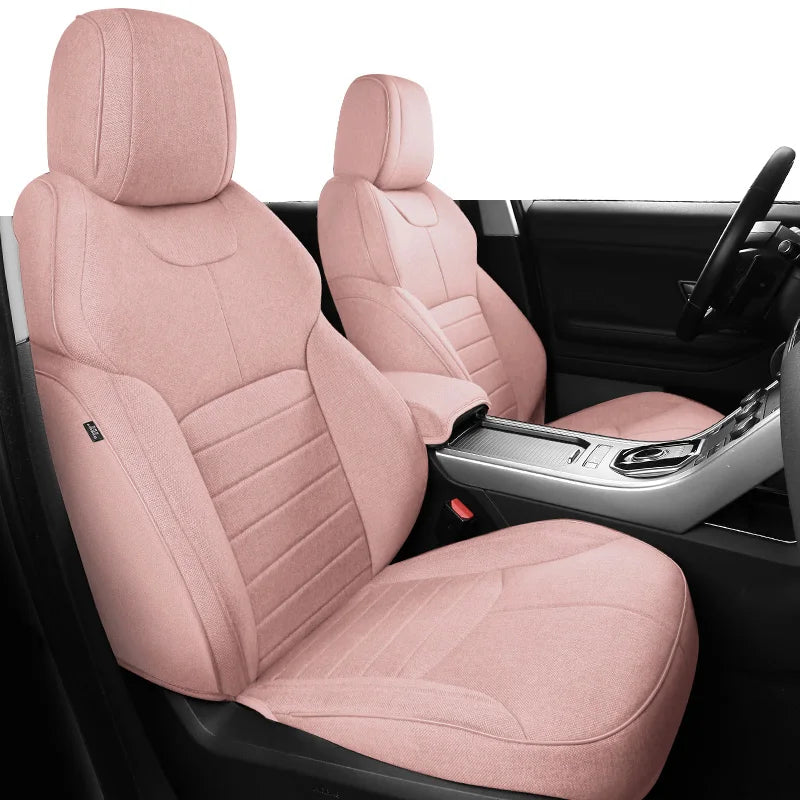 Custom Fit Flax Linen Car Seat Covers for Range Rover 2000