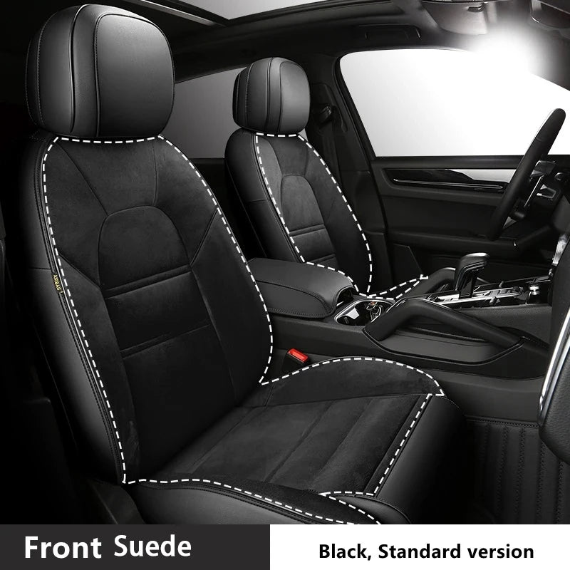 Custom Fit Suede Leather Car Seat Covers for Audi Q7 (7‑Seater)