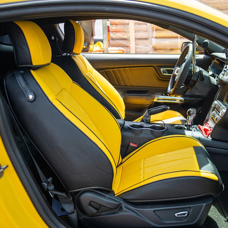 Custom Fit Leather Car Seat Covers for 2015–2024 Ford Mustang GT Coupe