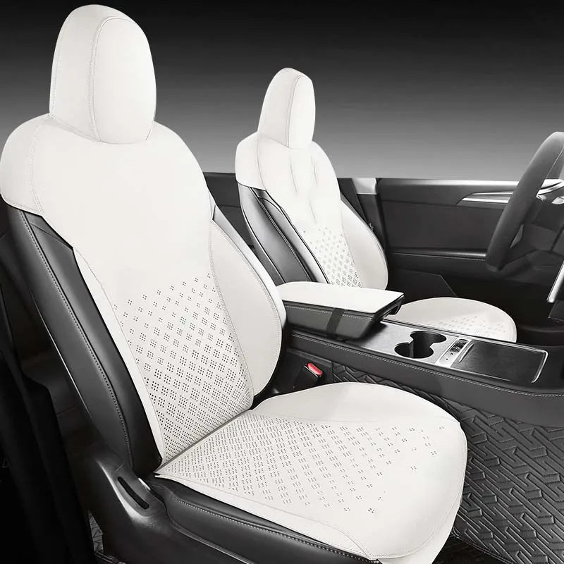 Custom Fit Half-Cover Suede Car Seat Cushion Pads for Tesla Model Y