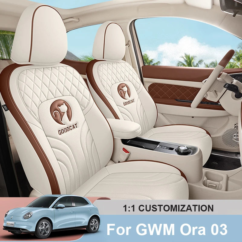 Custom Fit Leather Car Seat Covers for GWM Ora 03