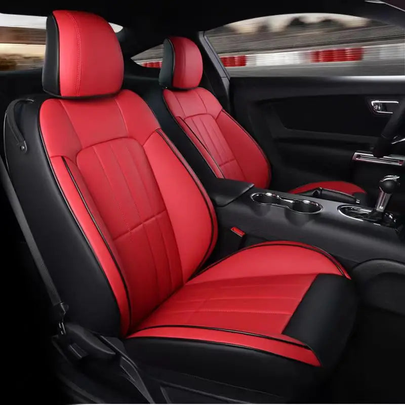 Custom Fit Leather Car Seat Covers for 2015–2024 Ford Mustang GT Coupe