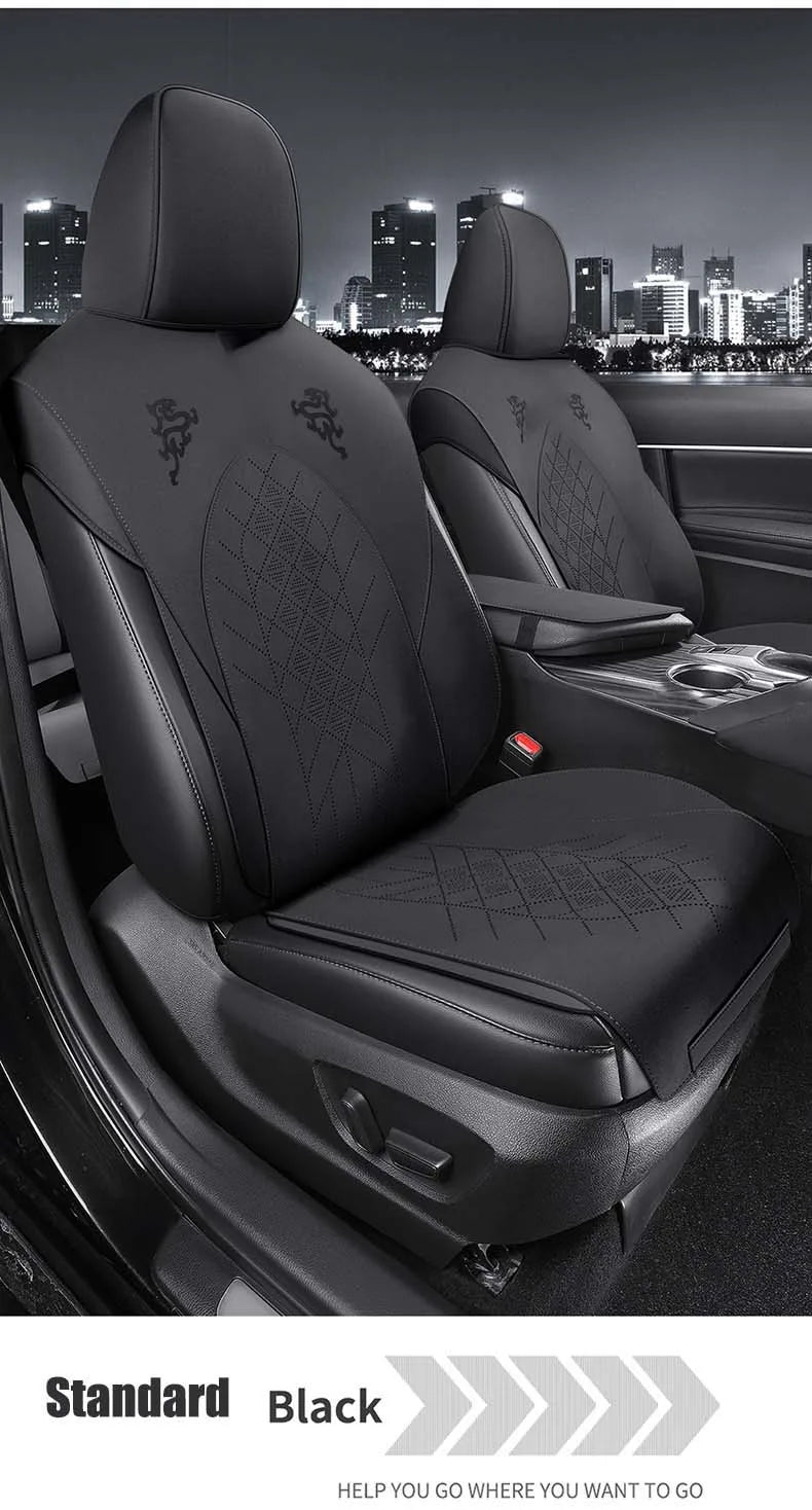 Custom Fit Half-Cover Alcantara Suede Car Seat Cushion Pads for Toyota Highlander