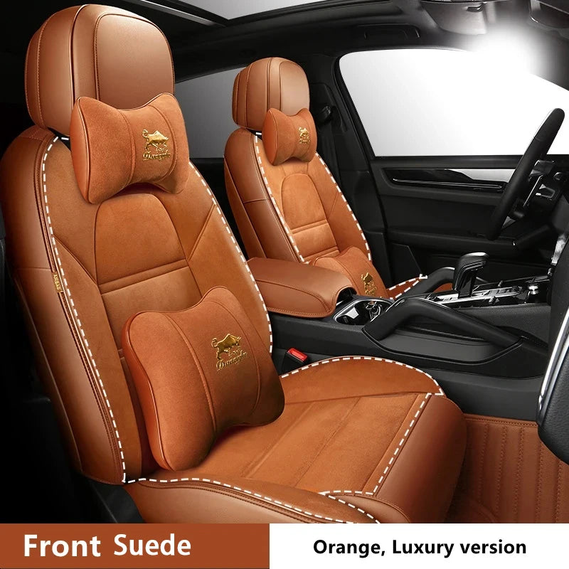 Custom Fit Suede Leather Car Seat Covers for Audi Q7 (7‑Seater)