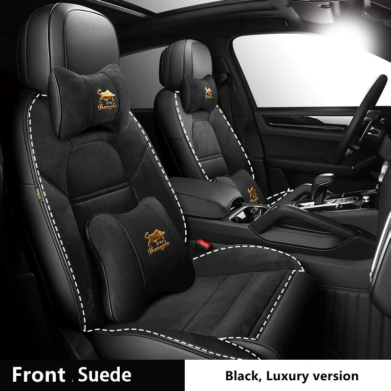 Custom Fit Suede Leather Car Seat Covers for Audi Q7 (7‑Seater)