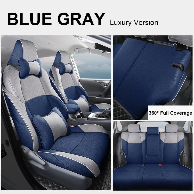 Custom Fit Flax Linen Breathable Car Seat Covers for Toyota bZ4X