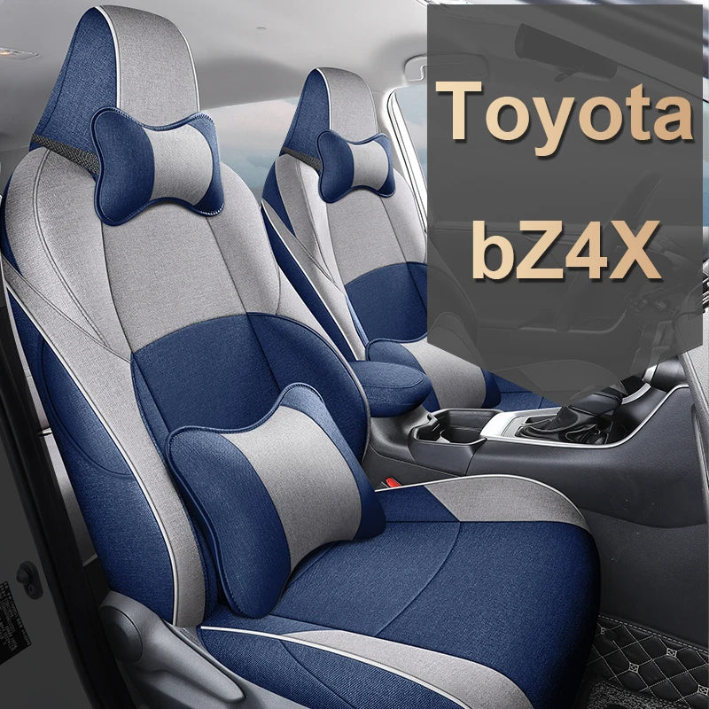 Custom Fit Flax Linen Breathable Car Seat Covers for Toyota bZ4X